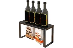 YunNasi Schrankregal Stapelbar in Edelstahl Küchenregal Organizer für Küche Aufbewahrung Badezimmer Aufbewahrung Schrank Organizer (1 Stück, S:30x12x15cm)