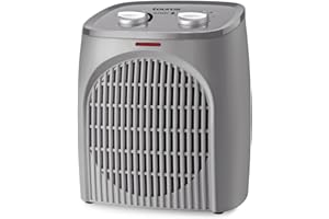 Taurus Tropicano Bagno Termoventilador, calefactor compacto, seguridad IP21 especial baños, termostato regulable, 2 velocidades de calor (1000W - 2000W) + ventilador, luz led, silencioso