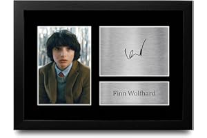 HWC Trading Finn Wolfhard Strange Hawkins Thing Mike Wheeler Regali Stampati Autografo Firmato Immagine Per Gli Appassionati Di Programma Televisivo - A4 Incorniciato