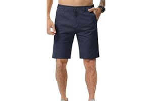 Zetieny Mens Chino Shorts Summer Cotton Short Smart Casual Outdoor Half Pants Stretch Slim Fit