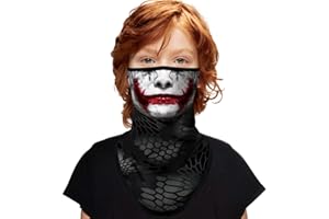ShopINess Pañuelo Tubular Bandana con Orejeras Unisex Niños para Fiestas Halloween Carnaval Moto Deporte y Actividades Outdoor