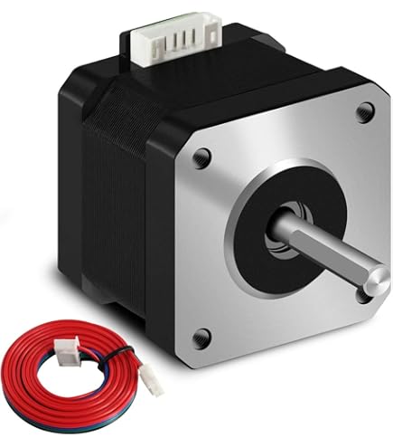SIMAX3D Nema 17 Stepper Motor 42-48 Pancake (1 Piece/Pack) 1.5 A-3.8V 2 Phase 4 Wires 1.8 Degree with 1 Meter Cable for Creality CR-10 10S Ender 3 3D