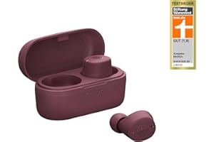 Yamaha TW-E3C Écouteurs Bluetooth Intra-Auriculaires sans Fil avec Technologies True Sound et Clear Voice Capture - Rouges