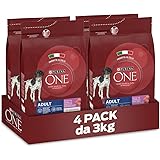 Purina One Adult Crocchette Cane Agnello e Riso, 4 Confezioni da 3 kg