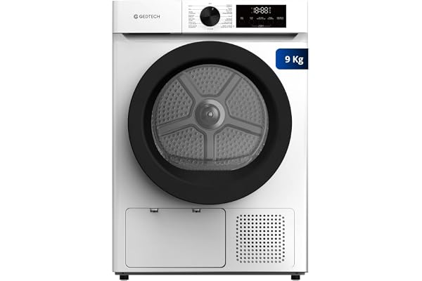 GEDTECH Sèche-linge pompe à chaleur SL9HPE - 9 Kg - L60cm - 16 programmes - Départ différé - Grande capacité