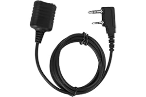 TOSUNY 1 m / 3.28 ft 2-pin K-Head Extension Cable for Walkie Talkie Hand Mic Cable for Walkie-Talkie Radio Speaker Microphone Headphone Headset