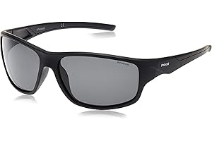 Polaroid Mężczyźni Okulary Przeciwsłoneczne, Czarny, 64 mm