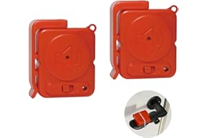Mengshen 2 Pack Allarme maniglia della porta, piccola dimensione 120 dB forte porta finestra aperta sensore di allarme sirena protezione antifurto per casa appartamento viaggi (rosso)