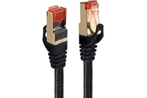 PENCILUPNOSE 2m CAT 8 7 6 Ethernet Cable High-Speed 40Gbps 2000MHz Ethernet Cable Flat Braided RJ45 LAN Gigabit Network F/FTP POE Compatible with Xbox Switch PS5 PS4 WiFi Extender Router Modem Wi-Fi 6