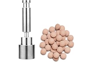 HTYQ 6mm/8mm/10mm/12mm Pressa per Compresse A Mano, Pressa per Pillole in Acciaio Inossidabile, Strumento per La Produzione Fai-da-Te di Pillole per Fettine di Zucchero, Macchina per Lo Stampaggio