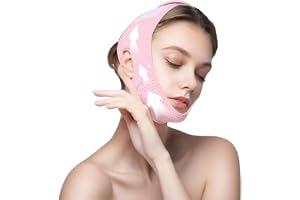 FAINCA Dubbelhake Avtagare V Ansiktsmasker Tvättbar V Linje Lyftmask Justerbar Hakmask Andningsbar Dubbelhake Stram Unisex Ansiktslyftband Jawline Mask för Lyftformning