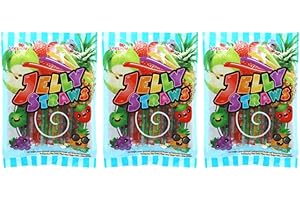 · CANDYBOX · Fruchtgummistäbchen Speshow Jelly Straws - Geleefruchtstreifen – Tik Tok Challenge Long Jellys - Kaubonbon-Stangen - Soft-Kaustangen mit Frucht - 900 Gramm 3 Stück