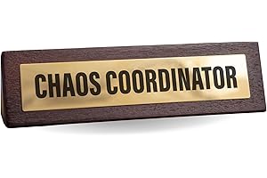 Boxer Gifts Chaos-Koordinator-Schreibtischschild, lustiges Manager-Geschenk für Ihren Chef und Kollegen, Wichteln, Arbeitszubehör