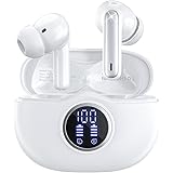 WHYKJTEK Cuffie Bluetooth, Auricolari Bluetooth 5.3 Cuffie Wireless in Ear with Hi-Fi Stereo Cancellazione Rumore HD Mics, IP