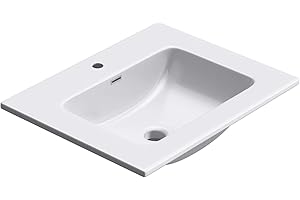 DOPORRO Sogood Lavabo vasque blanc 60cm à encastrer Colossum02 fonte minérale solid surface 60x48x12cm