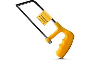 Hanpex 6 in. Mini Hacksaw Frame - 150mm Extra Fine Cut Junior Hack Saw with Bi-Metal Blade for Metal and Wood