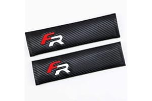AEVEILS 2PCS Car Safety Gurtpolster für SEAT Leon FR, Schulterpolster mit Kohlefasereffekt, atmungsaktiver Schultergurt für Autositzgurte, Auto-Styling-Innenzubehör