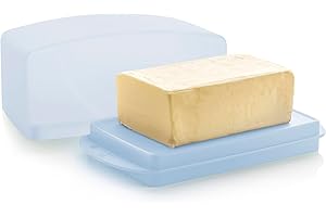 Tupperware Impressions maselniczka nadaje się do mycia w zmywarce, nie zawiera BPA, puszka na masło dla chłopca fala (jasnoniebieska impresj