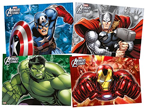 Marvel Avengers Assemble Platzsets, 4 Stück