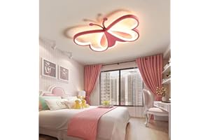 GUANSHAN Led 3D Papillon Plafonnier Plafonnier Mignon Bande Dessinée Suspension Enfants Chambre Plafonnier Pour Chambre à Coucher, Chambre De Garçon Ou De Fille, 5 Éclairage