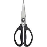 OXO Good Grips Kitchen and Herb Scissors | Stainless steel blades for cutting cardboard, rope, meat, vegetables and more