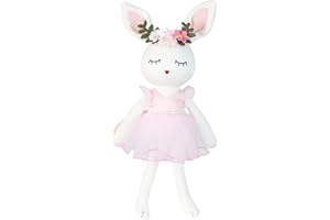 JUSTQUNSEEN Bunny teddy Ballerina Doll Peluche Coniglietto Peluche per Ragazze, Peluche per Ragazze Bunny Teddy, Coniglietto Pasquale, Regalo per Bambina di 5 Anni Peter Rabbit Toys (Rosa)