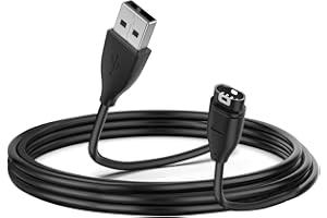 TGESERWE Chargeur Cable Compatible avec Garmin Venu/Venu 2/Venu 2S/Venu SQ 2/VenuSQ/Vivoactive 3, Garmin Fenix 6 6S 6X Pro, 5 5S 5X Plus, 7 7S 7X, 3.3ft Câble de Charge (Noir)