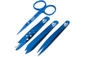 Precision Grooming Set - By Majestic Bombay - Professional Quality Stainless Steel Luxury Tweezers + Nail Scissor. Guaranteed for Life!