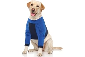 LeLePet Dog Recovery Suit for Front Legs, Dog Surgery Recovery Suit Female Male, Pet Leg Wound Protector After Surgery, Elbow Protector, Front Leg Sleeve to Prevent Licking, Blue 2XL