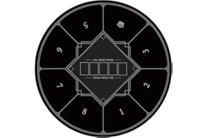 LaiEr Tapete de Póquer Redondo 24/31/39/47/55/63 Pulgadas 6-8 Persona Texas Hold'em Almohadilla de Goma, Mesa Plegable, Tapete de Póquer Portátil, Adecuado para Juegos de Póquer, Blackjack.