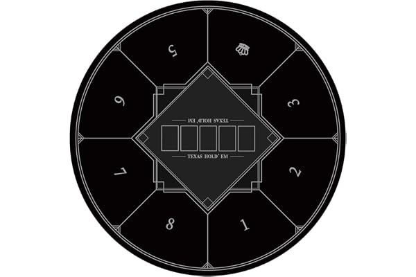 LaiEr Tapis de Poker Rond 24/31/ 47/ 55Pouces 6-8 Personnes Texas Hold'em Pad en Caoutchouc,Table Pliable,Tapis Table de Poker Portable,Adapté aux Jeux de Poker,Blackjack.