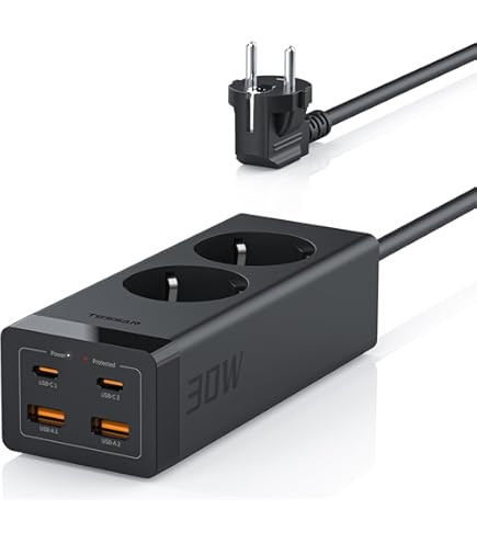 Multiprise 10 Prises Avec Interrupteur Et Parafoudre Noir (1.5m Câble) - Prise, Multiprise Et