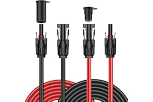 MXRPV Solarkabel 4mm²/6mm²,Solarkabel Verlängerung 1/2/3/5/10M, PV Kabel(4mm2, 3meter)