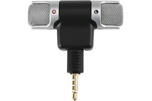 Create idea Mini Microphone Stéréo 3,5 Mm Plaqué Or à Quatre Pôles 5,7 X 5,5 X 1,3 Cm Adapté Aux Téléphones Portables Ordinateurs Enregistreurs