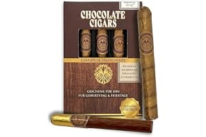 Set cigarr av choklad – chokladgåva eller souvenir till jul födelsedag bröllop herrgåva herrgåva, Gianduja hasselnöts-mjölkchoklad med vaniljsmak (1)