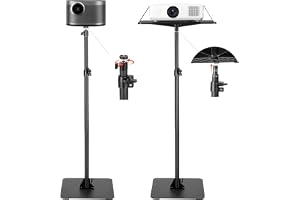 VEVOR Projektorstativ med justerbar höjd 30 till 161 cm, 360° horisontell rotationsprojektorvagn för möten, utomhusfilmer, vi