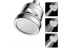 CharmCollection Kitchen Tap Head Water-Saving 3 Gear Adjustable, 360° Swivel Faucet Aerator, Splash-Proof Nozzle Filter for Bathroom Sink Spray Attachment