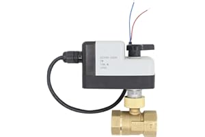 OEMCLIMA 100~230V - 2 fils vanne 2 voies motorisée manuel electrovanne normalement fermée 10N.M - vanne a bille motorisee 1/2 3/4 1 1-1/4 1-1/2 2 pouce (DN20-3/4 pouce)