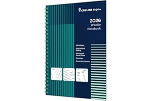 Collins - Colplan - 2026 12 Month Calendar Year Planner, Week-To-View with Notes Diary, A5 Wiro Bound Cover (61-26)