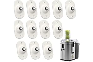 ZPLASK 12 Pcs Appliance Wheels, Mini Castors for Kitchen Appliances, Self Adhesive Small Castors, 360 Degree Free Rotation Small Caster Wheels for Cricut Bins Storage Boxes Small Furniture Trash