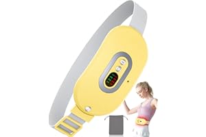 Cuscinetto Riscaldante Mestruale Portatile-OVIFM Menstrual Heating Pad Elettrico Fascia Riscaldante Dolori Mestruali Cuscinetto e 3 Temperature Regolabili Pain Relief Lombare/Schiena/Crampi(Giallo)