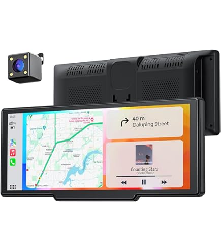Draagbare Auto Stereo Draadloze CarPlay - 9 Inch Draadloos Android Auto Scherm - Bluetooth IPS Display Spiegel Link GPS Navigatie Draagbare Auto Stereo Draadloze CarPlay - 9 Inch Draadloos Android Auto Scherm - Bluetooth IPS Display Spiegel Link GPS Navigatie