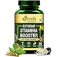 Ayurveda Organics Extreme Stamina Booster with 6 Potent Herbs | Tribulus Terrestris, Safed Musli, Kaunj, Ashwagandha for Muscle gain, and Strength | No Side Effects Gluten Free - 60 Vegetarian Tablets