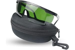 YYwenting IPL Laser Safety Glasses Eye Protection Glasses,Safety Glasses for Laser Hair Removal 200nm-2000nm Treatment and Laser Cosmetology Operator Eye Protection with Case (Green)