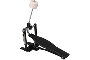 BQLZR 23.5 x 14cm Black Aluminum Alloy Percussion Instrument Drum Pedal and Drumstick Set w/Left Spring for Children Rack Drums Repair Kit