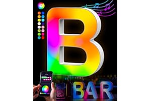 Kimimara LED Letter Light - APP Control Color Changing Alphabet Light Up Sign for Girls Birthday Gifts, Party Decor, Night Light, Wall Table Wedding Christmas - Letter B