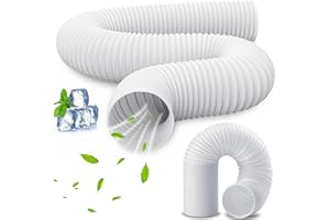 SHENGRUILI 2 Meter Abluftschlauch,150mm Durchmesser,Einziehbarer Klimaanlage Abluftschlauch,Tragbarer Klimaanlage Schlauch,Verwendet für Klimaanlage Wäschetrockner Abzugshaube Dunstabzugshaube