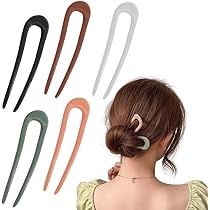 WUMZIRA 6 Stück U-förmige Haarnadeln Im French Style – Vintage Design Mit Schildpattmuster Für Elegante Frisuren