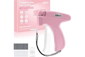 ABIYI Quotation Stitchy Quick Clothing Fixer Gun, Retail Tagging Gun for Clothing, mini Stitch Gun for Clothes Sewing, Quick Stitch Sewing Gun for Clothes (Pink)