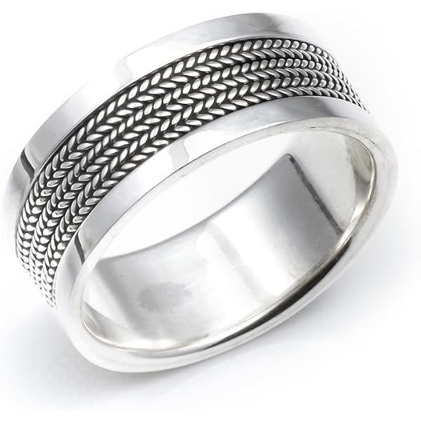Anello Da Uomo In Argento Sterling 925 – Larghezza 8mm – Modello Spinner Antistress – Regalo In Scatola Con Panno - 2